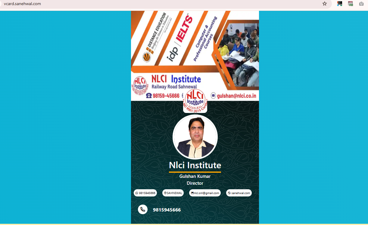 Digital Visiting Card